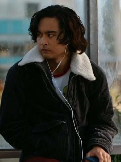Simon Elroy School Spirits Black Shearling Jacket