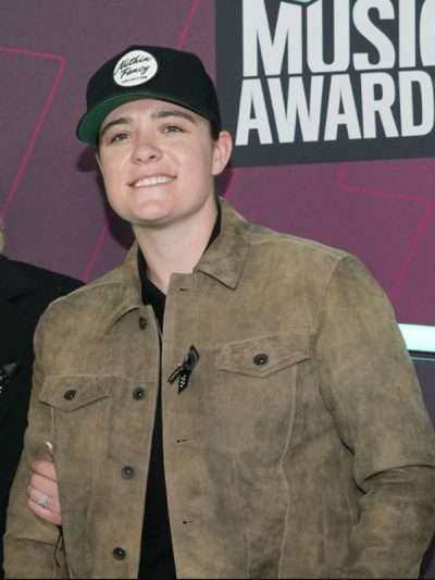 CMT Awards Lily Rose Suede Leather Jacket