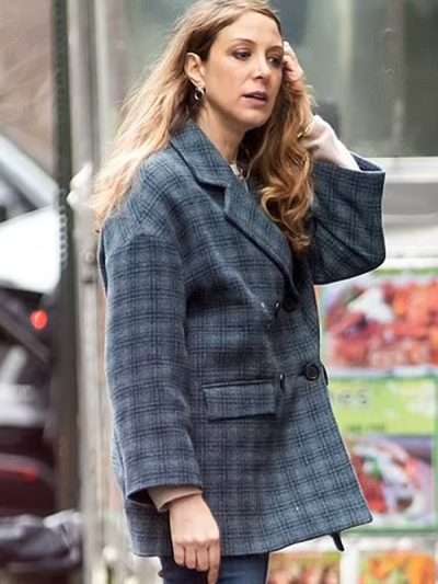 Rava Roy Succession S04 Blue Plaid Blazer Coat