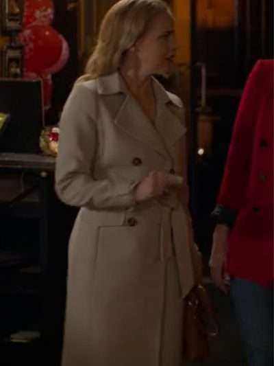 The Blessing Bracelet 2023 Amanda Schull Grey Trench Coat