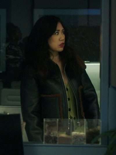 Melody 'Mel' Bayani The Equalizer S03 Shearling Black Leather Jacket