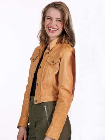 Tara Williams The Love Club Brown Leather Jacket