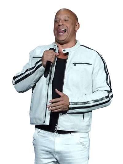 Fast X 2023 Vin Diesel White Leather Jacket