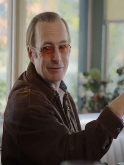 Bob Odenkirk I Think You Should Leave with Tim Robinson Brown Leather Jacket