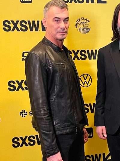 Chad Stahelski John Wick Chapter 4 Black Leather Jacket