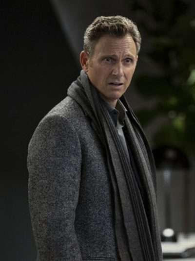 Tony Goldwyn Plane 2023 Wool Coat