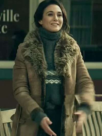 Lana Lang Cushing Superman and Lois Brown Suede Leather Coat