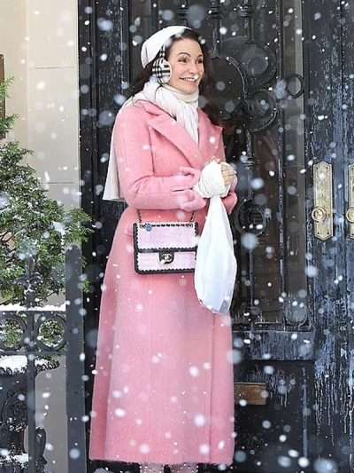 Charlotte York And Just Like That S02 Pink Wool Coat