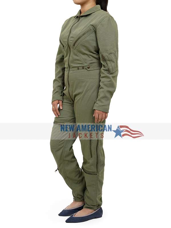 Carrie Bradshaw And Just Like That S02 Green Cotton Jumpsuit