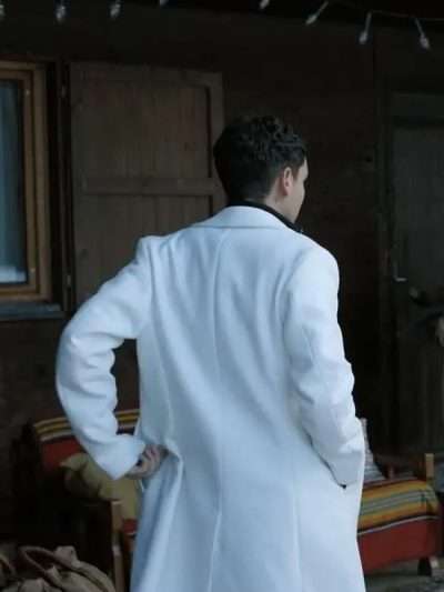 Adam Bessa Extraction 2 White Wool Coat