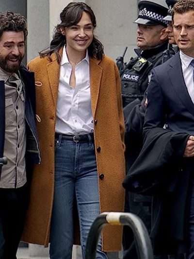 Gal Gadot Heart of Stone 2023 Brown Coat