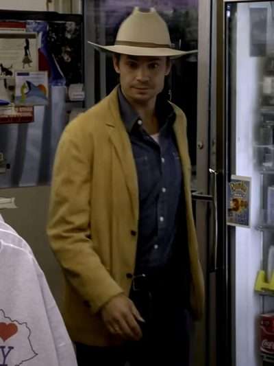 TV Series Justified Raylan Givens Tan Leather Jacket