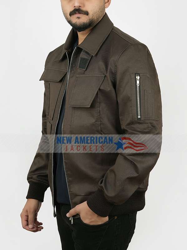 SUGA Road to D-DAY Brown Bomber Jacket