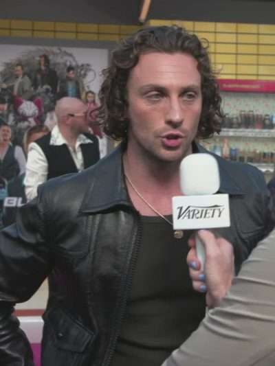 Aaron Taylor-Johnson Kraven the Hunter 2023 Black Leather Jacket