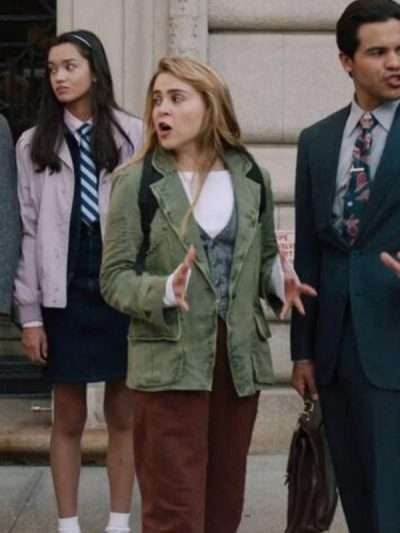Lindsay Up Here Green Cotton Jacket