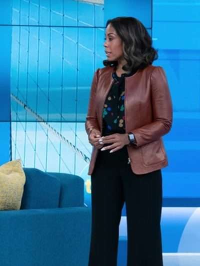 Mia Jordan The Morning Show S02 Brown Leather Jacket