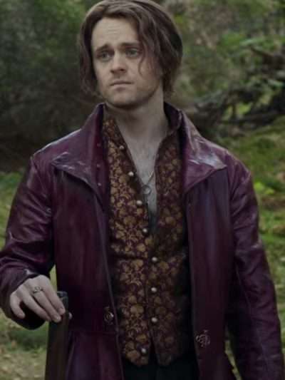 Jaskier The Witcher S03 Maroon Leather Coat