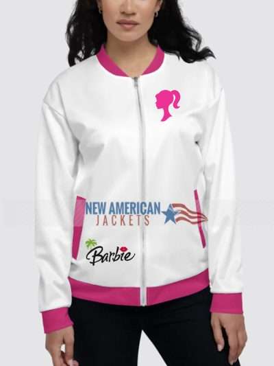 Barbie Motorcyle Varsity Bomber Jacket