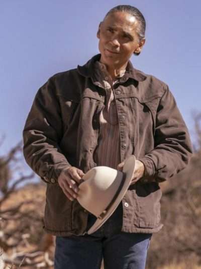 Zahn McClarnon Dark Winds Brown Jacket