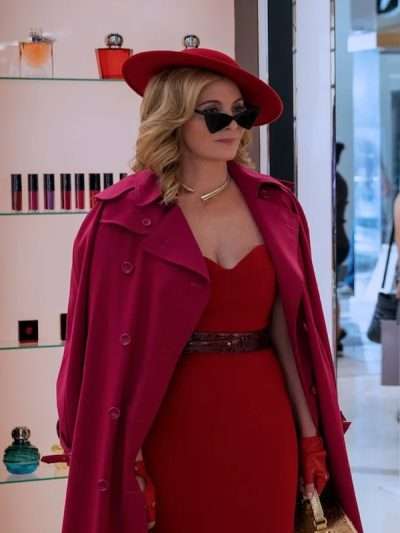 Madolyn Addison Glamorous S01 Pink Trench Coat