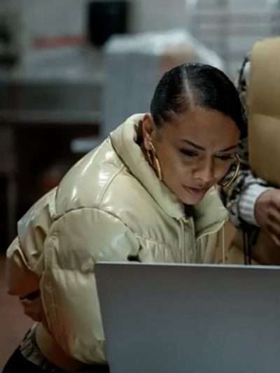 Power Book II Ghost S03 Effie Puffer Leather Jacket