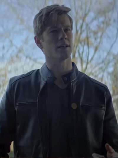 Lucas Till The Collective 2023 Black Leather Jacket
