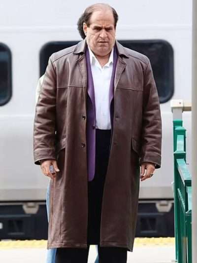 Oswald Cobblepot The Penguin S01 Brown Leather Coat