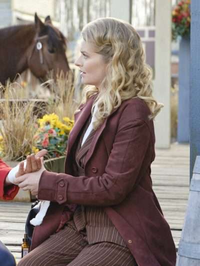 Faith Carter When Calls the Heart S09 Leather Trench Coat