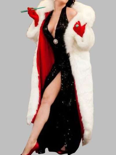 101 Dalmatians Cruella De Vil Costume Trench Coat