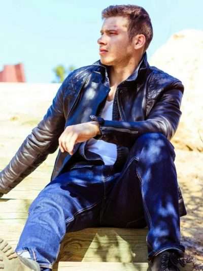 Oliver Stark 9-1-1 Buckley Black Leather Jacket