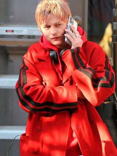 Darby Hart A Murder at the End of the World Red Wool Coat