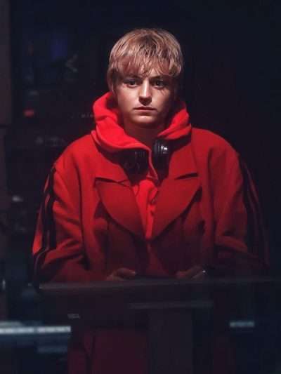 Darby Hart A Murder at the End of the World Red Wool Coat