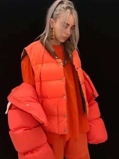 Bil­lie Eil­ish Orange Vest