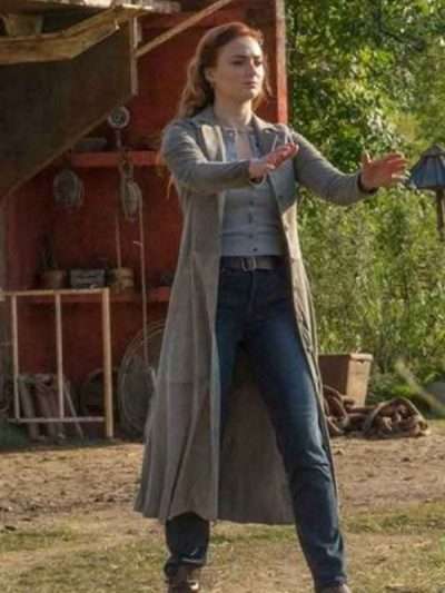 Sophie Turner X-Men Dark Phoenix Grey Wool Coat