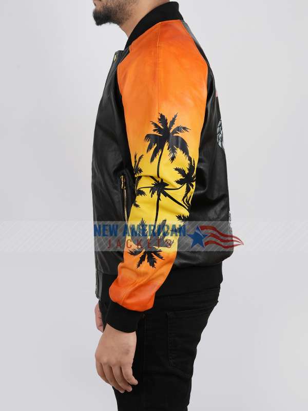 Kung Fury Hoff 9000 Cobra Bomber Leather Jacket