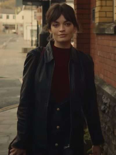 Sex Education 2023 Maeve Wiley Black Leather Jacket