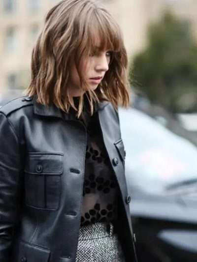 Maya Hawke Stranger Things Leather Coat