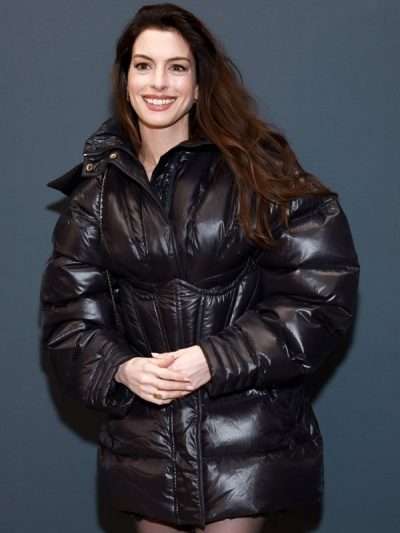 Anne Hathaway SFF Corset Black Puffer Jacket
