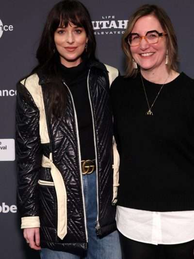 Dakota Johnson Sundance Film Festival 2023 Quilted Leather Jacket