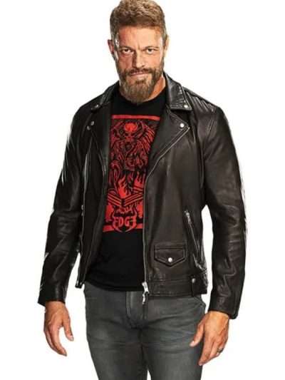 Edge WWE Wrestler Black Leather Jacket