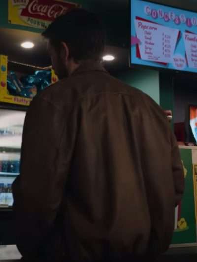 Nicholas Braun Cat Person 2023 Brown Leather Jacket