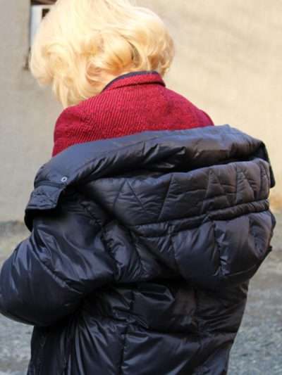 Anne Hathaway Eileen Black Puffer Coat
