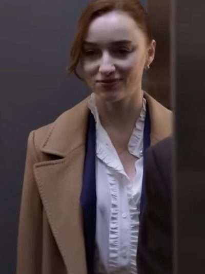 Phoebe Dynevor Fair Play Brown Coat