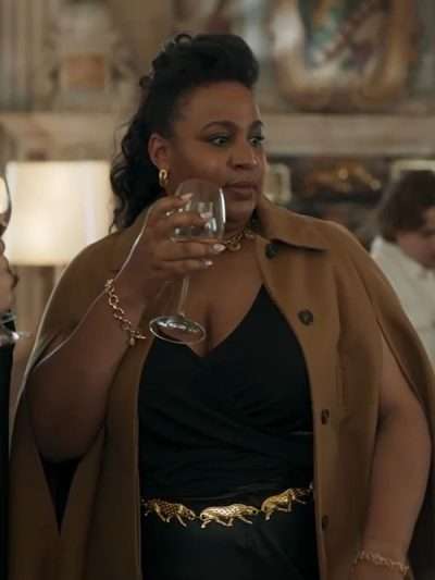 Sophia Nomvete Mafia Mamma 2023 Brown Coat