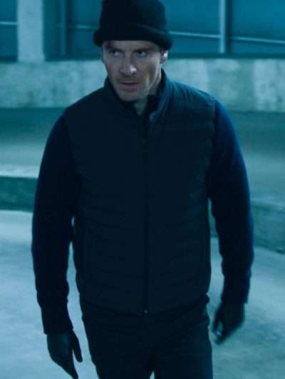 Michael Fassbender The Killer 2023 Black Puffer Vest