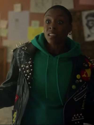 Gabrielle Graham Relax I'm from the Future 2023 Studded Leather Jacket