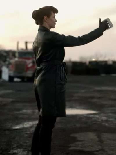 Janine Theriault Relax I'm from the Future Leather Coat