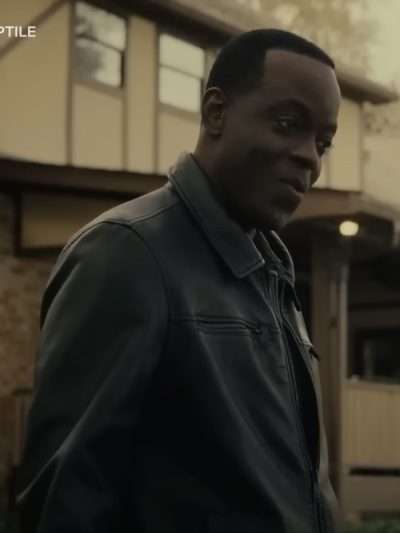 Ato Essandoh Reptile Black Leather Jacket