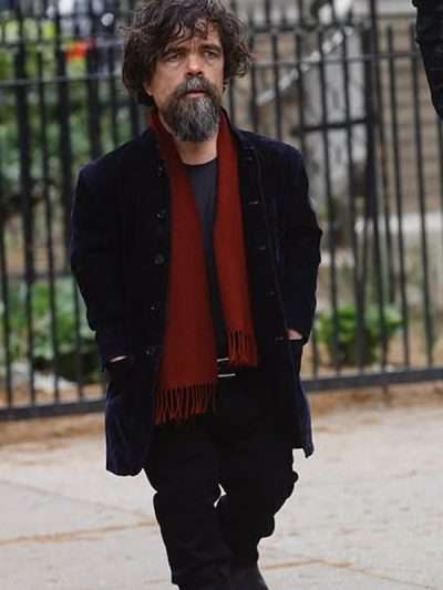 Peter Dinklage She Came to Me Blue Leather Coat