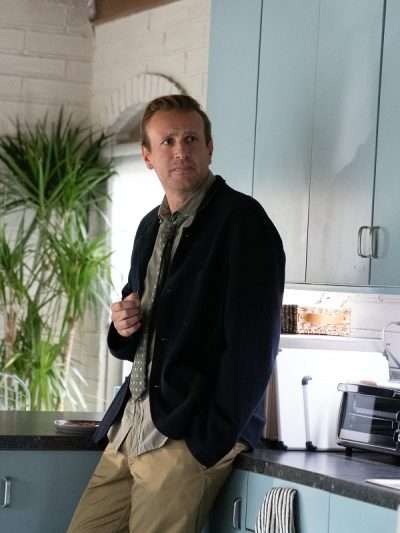 Shrinking 2023 Jason Segel Black Coat